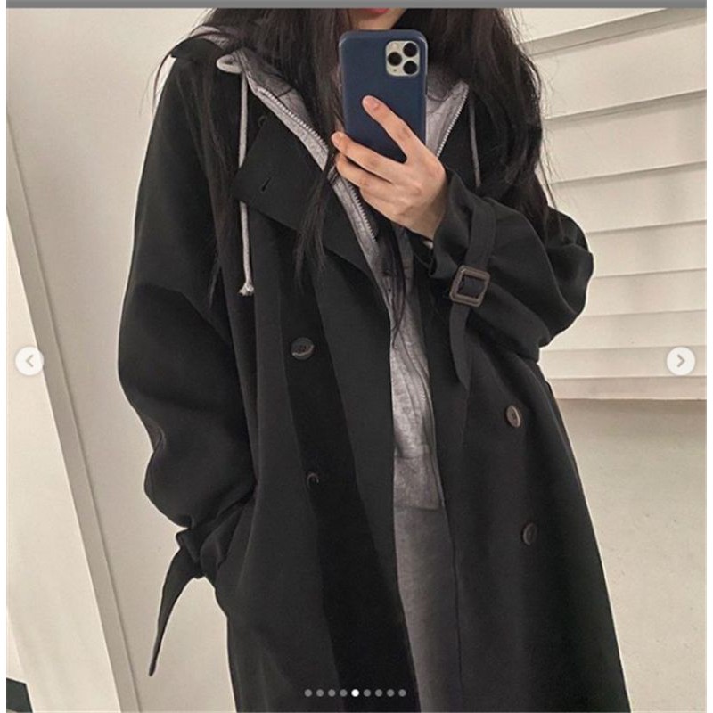 (Có Sẵn) Áo khoác măng tô dáng dài (Kèm Ảnh Thật) | BigBuy360 - bigbuy360.vn