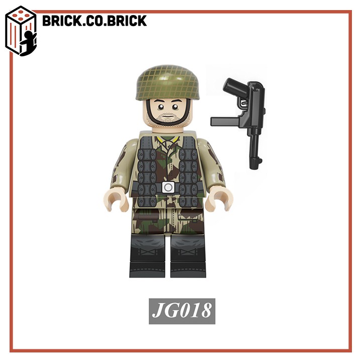 Lính Đức Mô Hình Đồ Chơi Lắp Ráp Non LEGO Lính Quân Đội Thế Chiến Minifigure Germany Soldier World War JG018-JG021