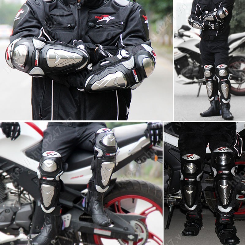 GIÁP BẢO HỘ TAY CHÂN PROBIKER INOX CHO NGƯỜI ĐI MOTO, XE MÁY