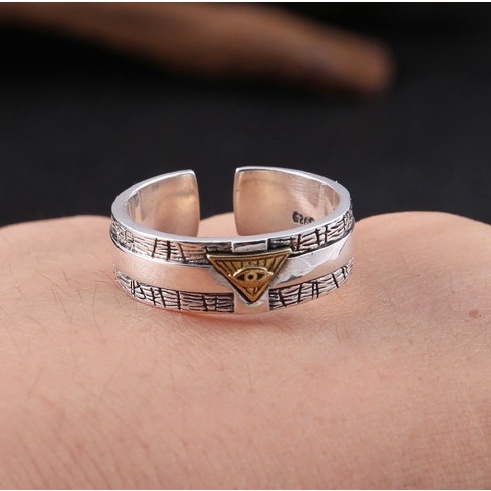 Nhẫn nam nữ tròn unisex SAZ màu bạc thời trang chất Titan đẹp đơn giản không gỉ - Nhẫn Tryan