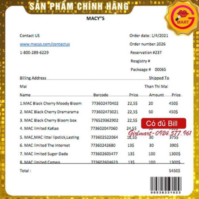 Son Mac hoa anh đào Balck Cherry phiên bản giới hạn mới nhất 2021 | BigBuy360 - bigbuy360.vn