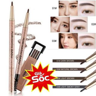 Phun Lông Mày, Chì Kẻ Chân Mày Ngang Tặng Kèm Khuôn Kẻ Mày Novo Fashion  Ms 0707