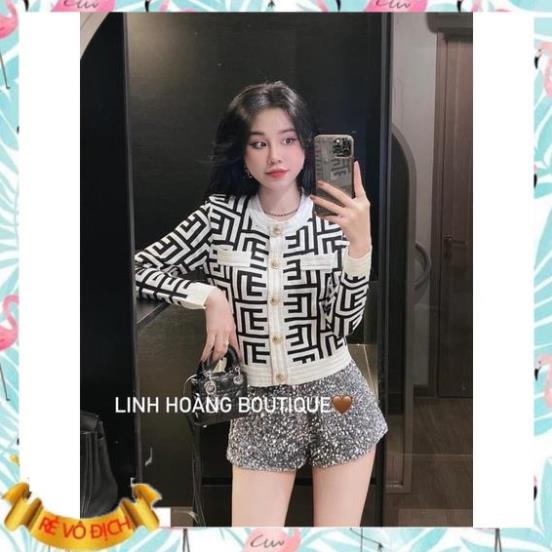 Áo len chữ F cúc cổ tàu siêu xinh hàng quảng châu hothit