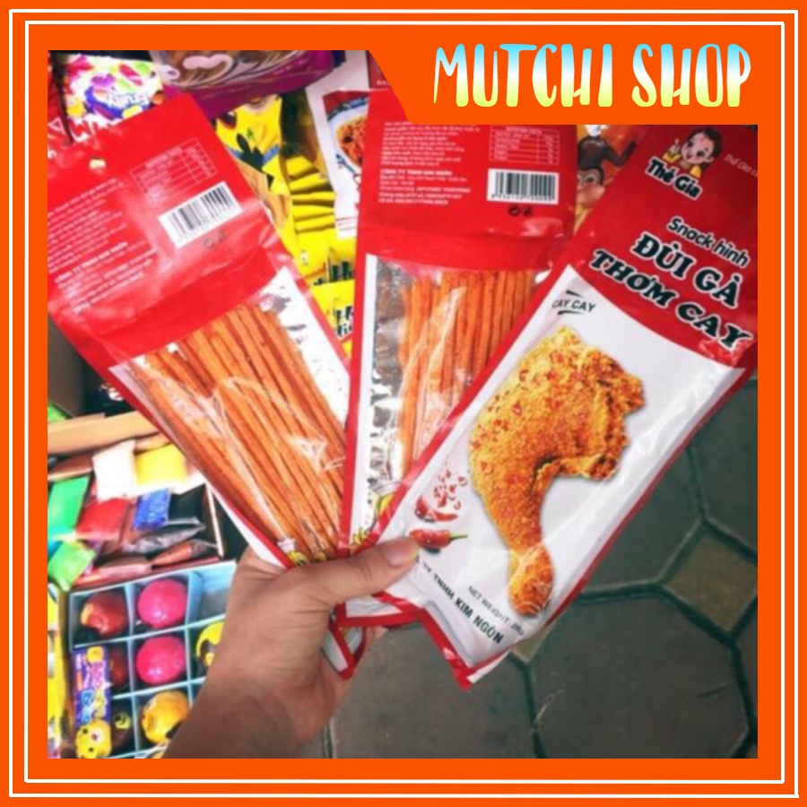 Tăm Que Cay Đùi Gà Đỏ 1 Bịch 30 Gói Snack Hương Vị Cay Tuổi Thơ Sỉ Đồ Ăn Vặt Trẻ Em Cổng Trường Hà Nội Mút Chỉ Shop