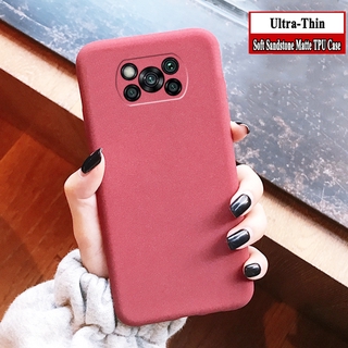 Ốp lưng Xiaomi Poco X3 NFC F2 Pro Mi 10 Ultra Redmi 9 9A 9C K30 Pro K30 Ultra Chống vân tay Matte Sandcone mềm Vỏ điện thoại