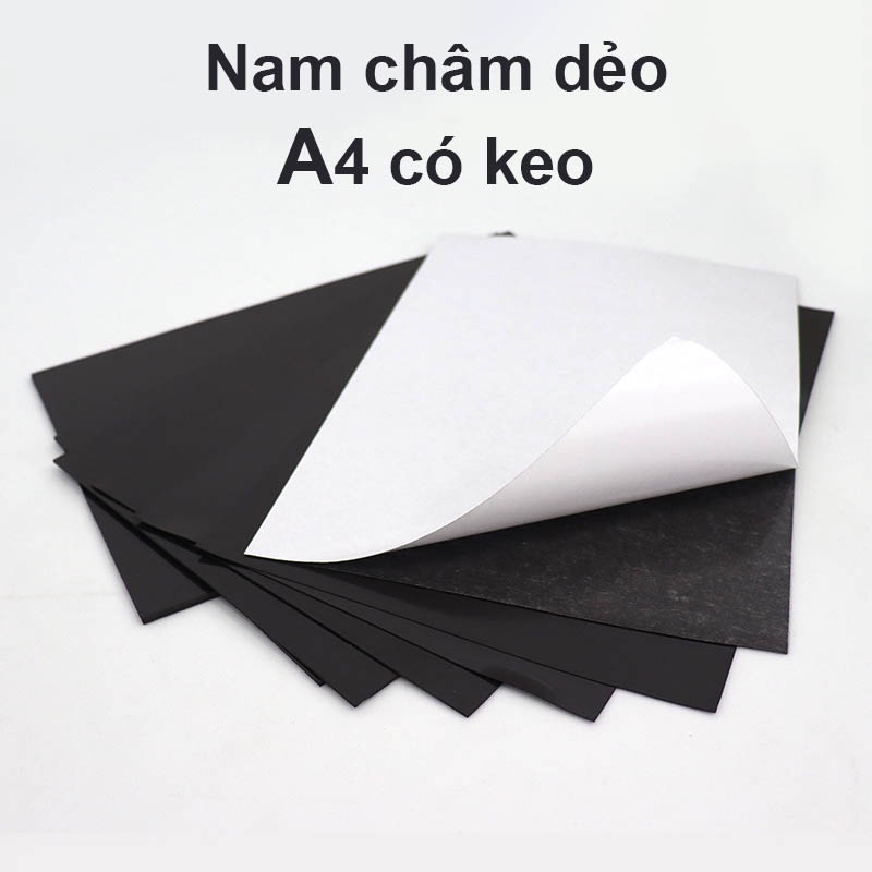 Nam Châm Dẻo A4 Có Keo Dán Loại Dày 1mm Giá 1 Tấm