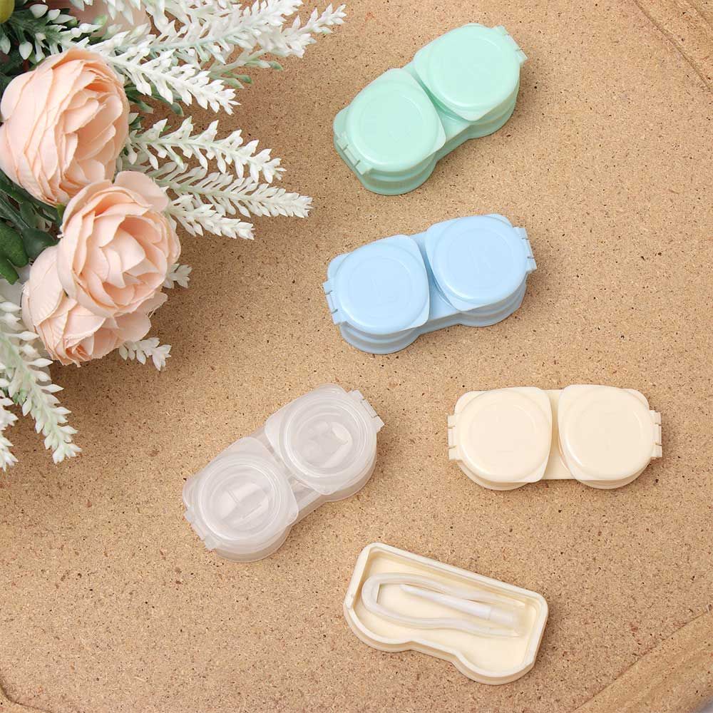 Hộp đựng kính áp tròng mini bằng nhựa màu kẹo đơn giản dễ thương