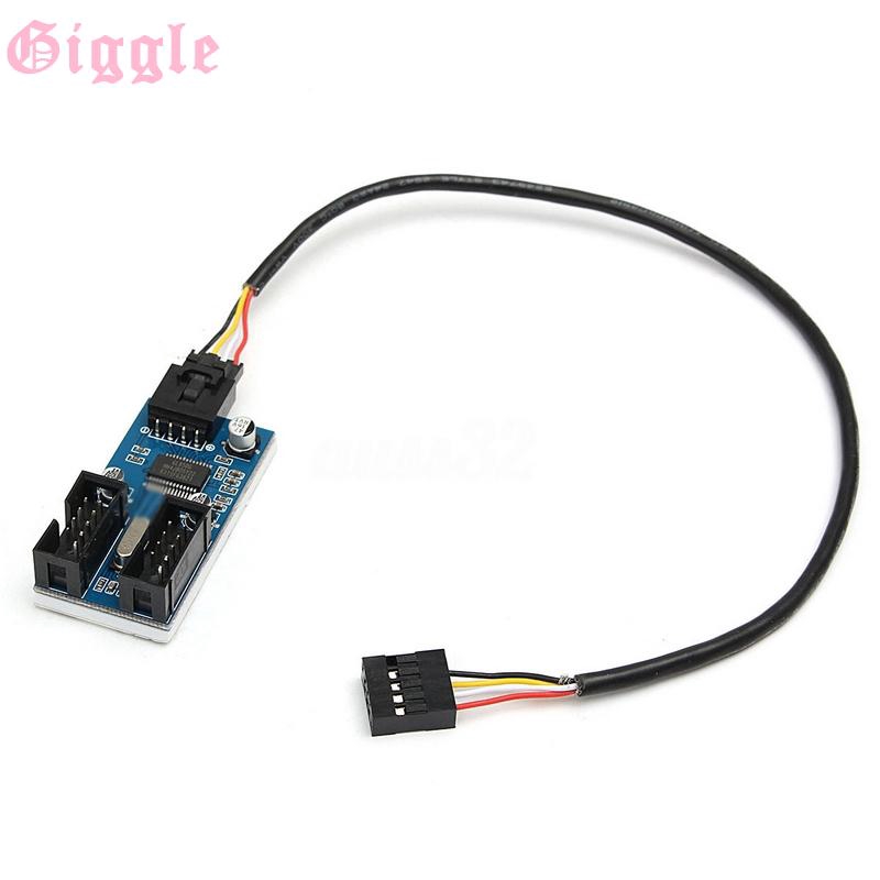Bộ bo mạch mở rộng 9 chân cắm kết nối 1 cổng USB với 2 cổng USB kèm dây cáp | BigBuy360 - bigbuy360.vn