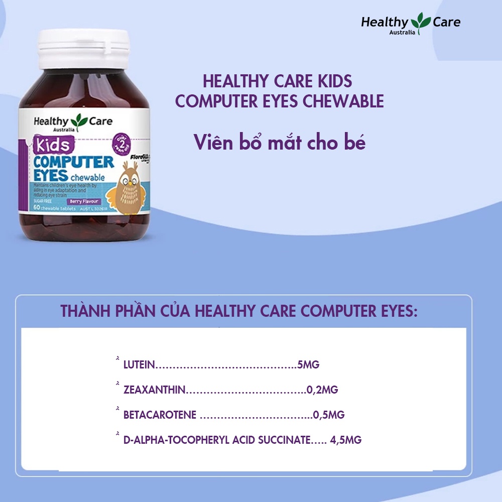 Viên bổ mắt cho bé Healthy Care Kids Computer Eyes 60 viên