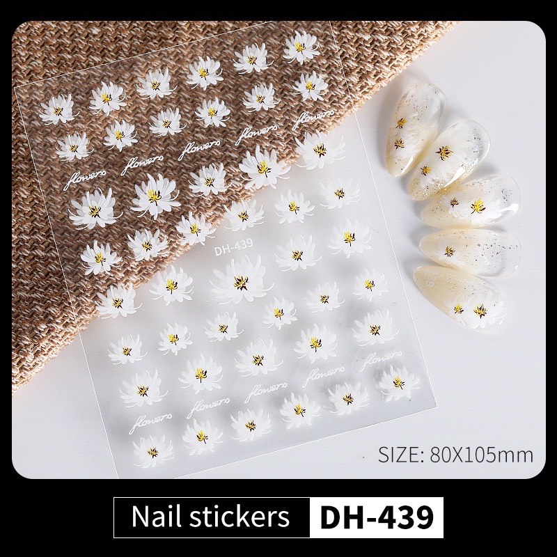 Sticker hoa dán móng tay nail mẫu 3d mới