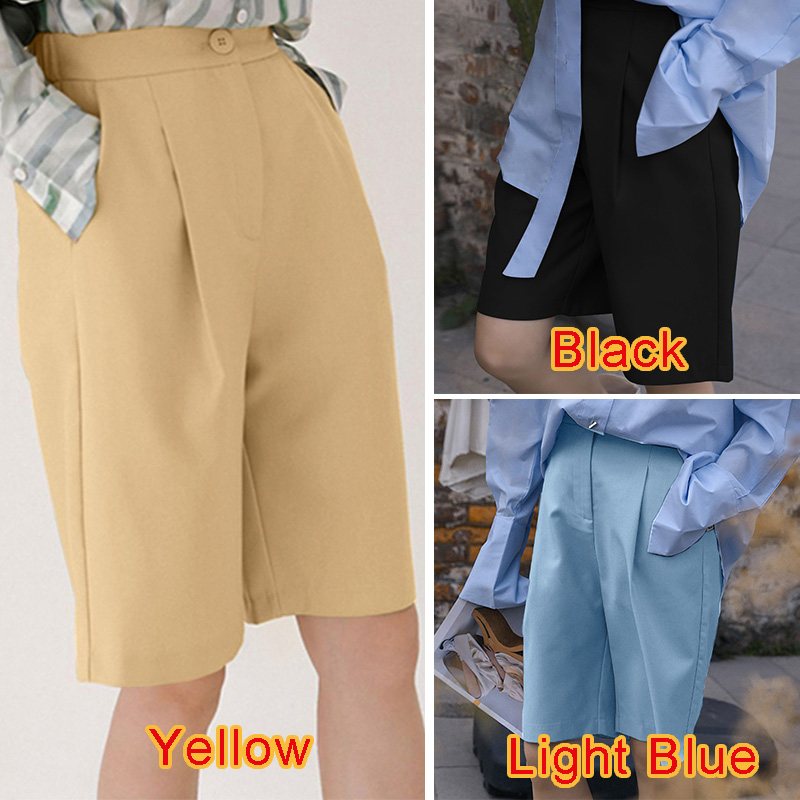 Quần Ngắn ZANZEA Ống Rộng Lưng Co Giãn Thời Trang Dành Cho Nữ