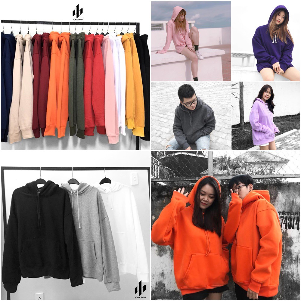 ÁO HOODIE NỈ TRƠN ĐỦ MÀU [ẢNH THẬT 100%] | BigBuy360 - bigbuy360.vn