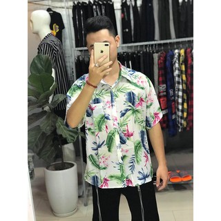 Sơ mi hoa lá cành dáng rộng