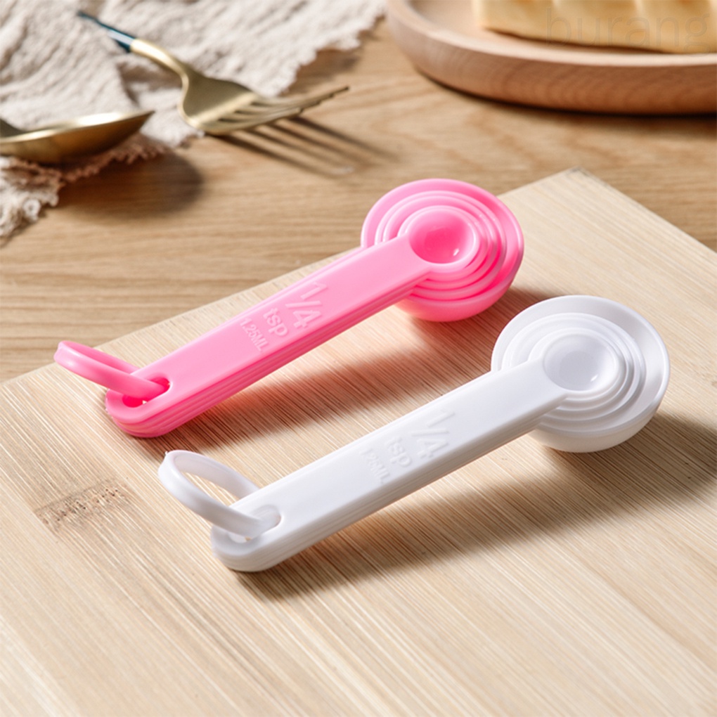 Set 5 Muỗng Đo Lường Gia Vị Bằng Nhựa Tiện Dụng Cho Nhà Bếp
