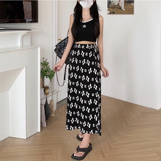 Chân váy hoa lưng thun chất xốp mùa hè - V731