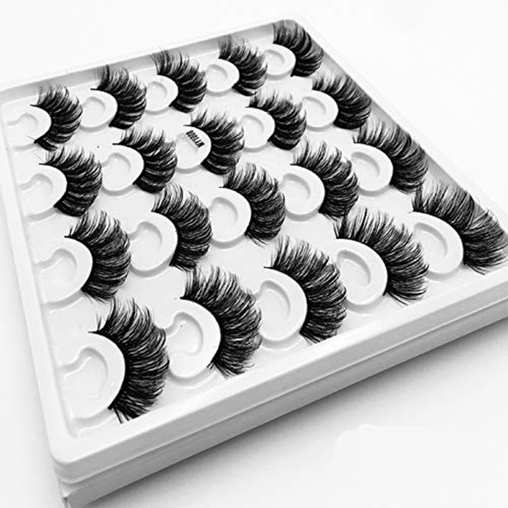 XIANTIN 10 Cặp Lông Mi Giả Thời Trang Tái Sử Dụng Linh Hoạt SKONHED