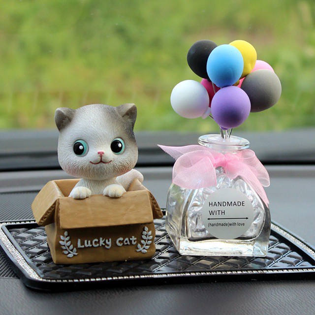 Trang trí ô tô - Set mèo Lucky Cat kute trang trí taplo xe hơi, để bàn làm việc