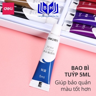 Màu nước dạng tuýp 5ml deli - 12 màu/18 màu/24 màu - 73859 / 73860 / 73861