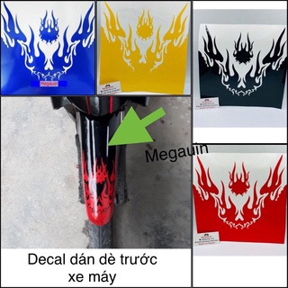 Tem dán mỏ dè trước xe máy hình ngọn lửa