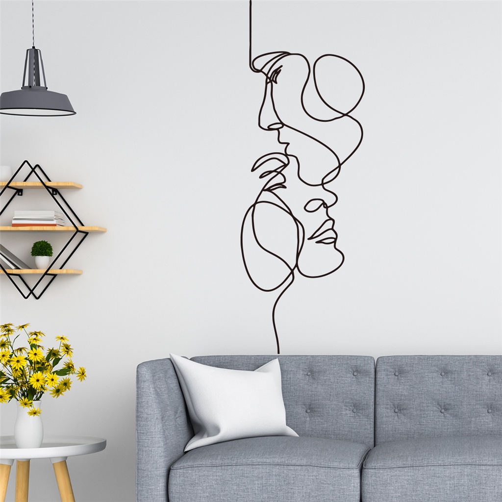 Sticker Dán Tường Hình Cô Gái Trang Trí Nhà Cửa Theo Phong Cách Bắc Âu