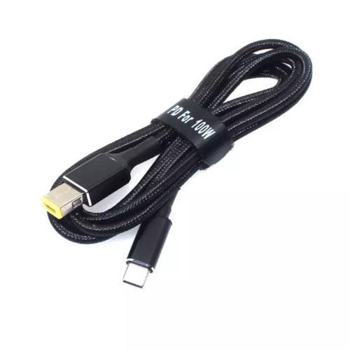 Dây cáp sạc PD 100W USB Type C sang DC Vuông chuyên dụng cho laptop Lenovo