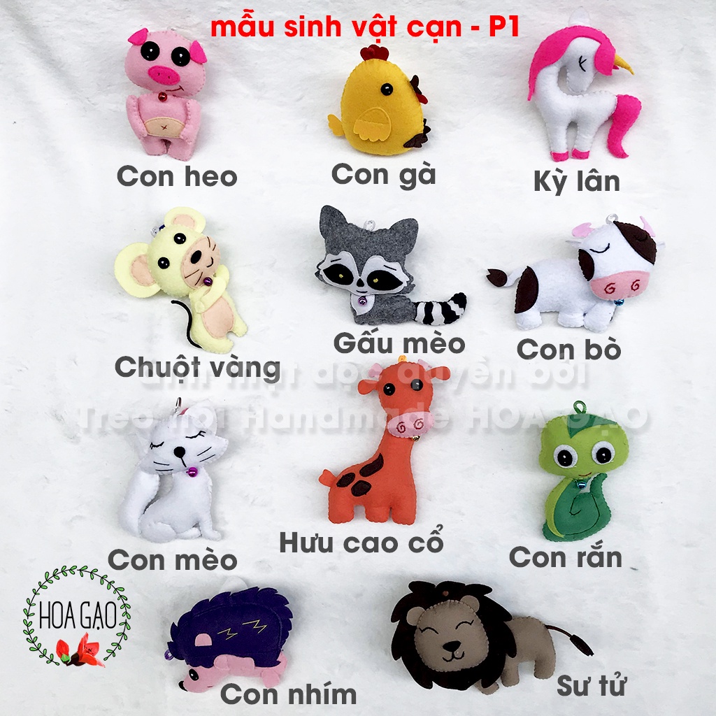 Treo nôi kích thích thị giác, đồ chơi sơ sinh treo nôi cũi xe đẩy kệ chữ A HOA GẠO GTMC mẫu sinh vật cạn chất lượng