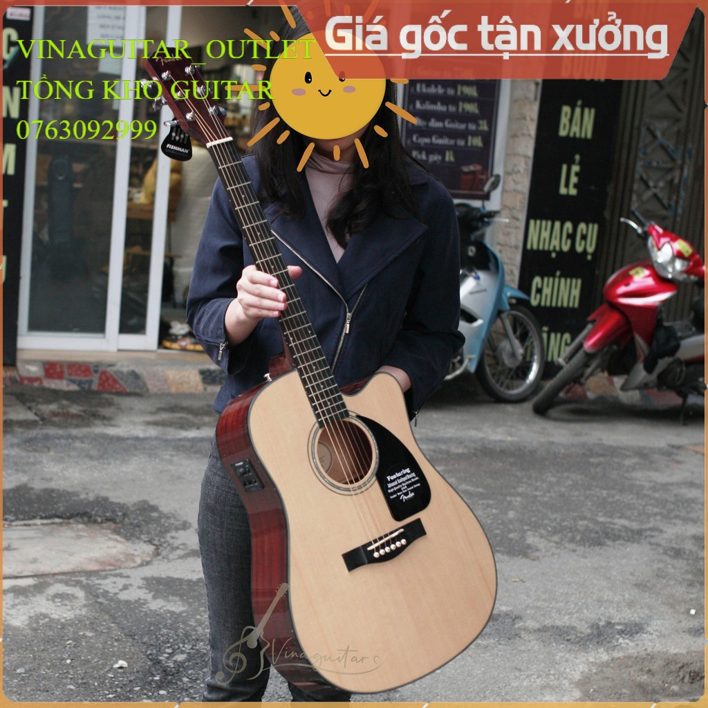 Đàn Guitar Acoustic Fender CD-60CEN EQ Fishman - Tặng Full 12 Phụ Kiện
