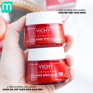 Vichy - Kem Dưỡng Collagen Ngày & Đêm Cải Thiện Dấu Hiệu Lão Hóa Chuyên Biệt 15ml -  50ml