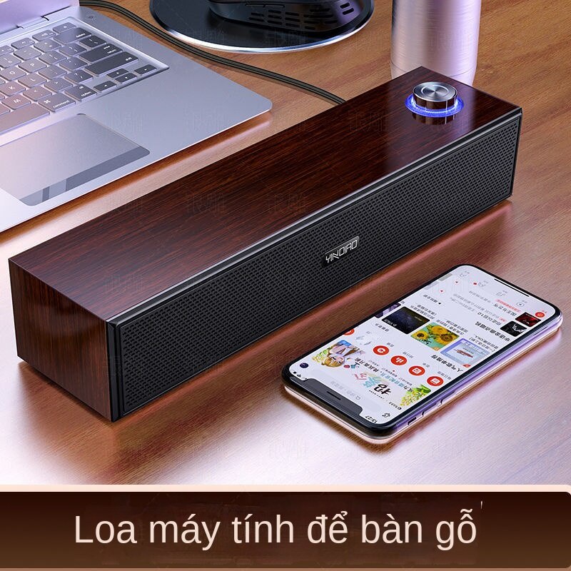 11ee Loa Bluetooth Vỏ Gỗ Mini Đa Phương Tiện Cho Máy Tính