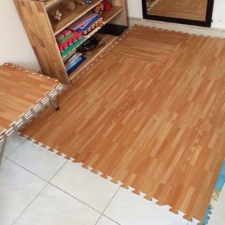 COMPO 2 BỘ THẢM XỐP VÂN GỖ 60x60cm