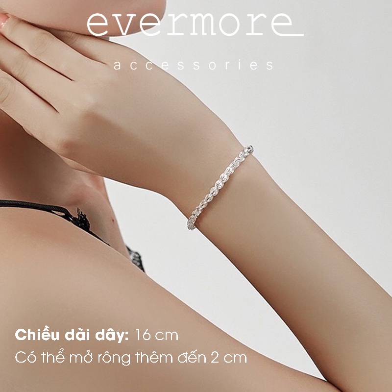 Vòng tay bạc đuôi phụng hoàng EVERMORE, lắc tay bạc đơn giản thanh lịch, minimalism - L026