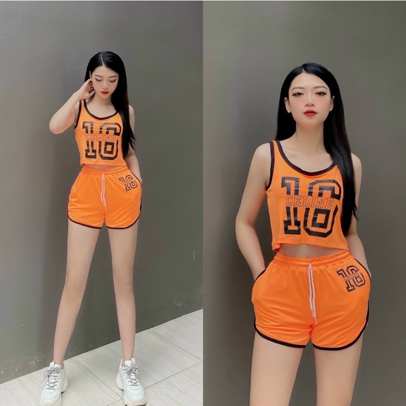 SET ĐÙI TẬP ZUMBA ÁO CROPTOP BA LỖ QUẦN ĐÙI CÓ TÚI SIÊU ĐẸP