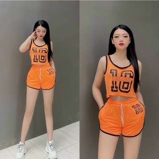 SET ĐÙI TẬP ZUMBA ÁO CROPTOP BA LỖ QUẦN ĐÙI CÓ TÚI SIÊU ĐẸP