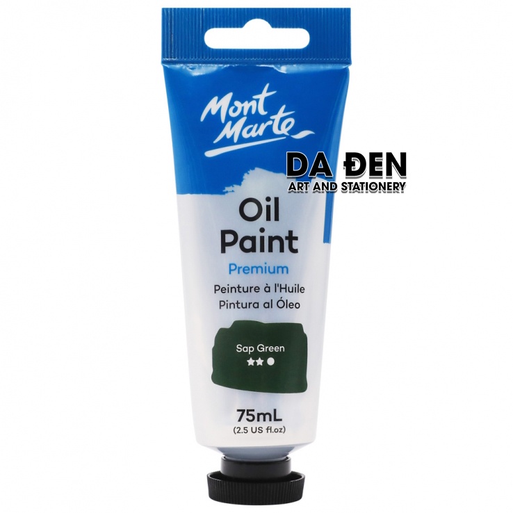 [DA ĐEN] Màu Sơn Dầu Mont Marte Tube 75ml - Sap Green