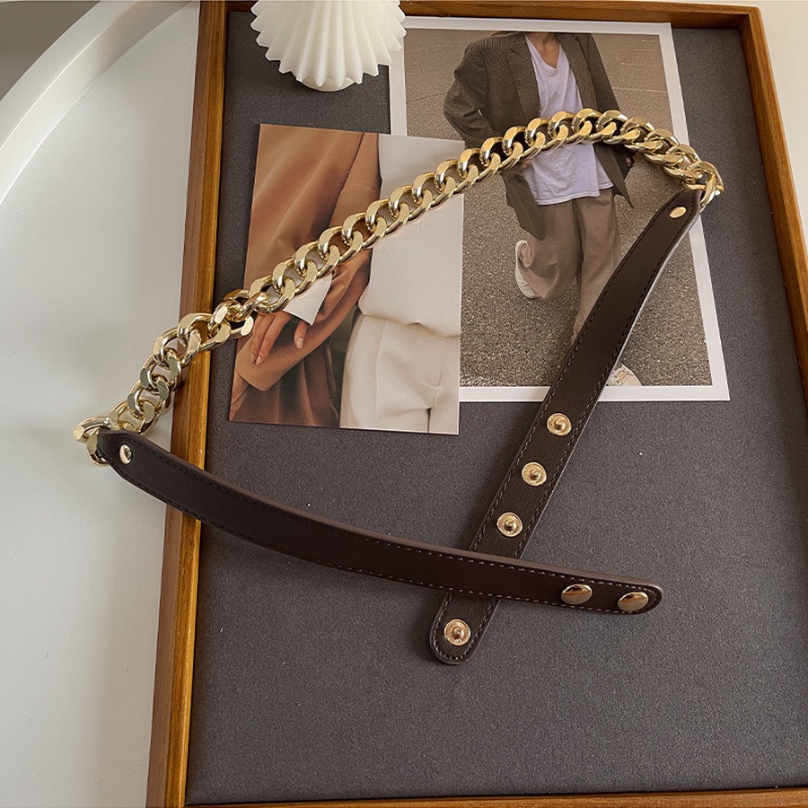 Thắt Lưng Dây Xích Kim Loại Có Thể Điều Chỉnh Trang Trí Đầm/Áo Khoác/Đầm Thời Trang