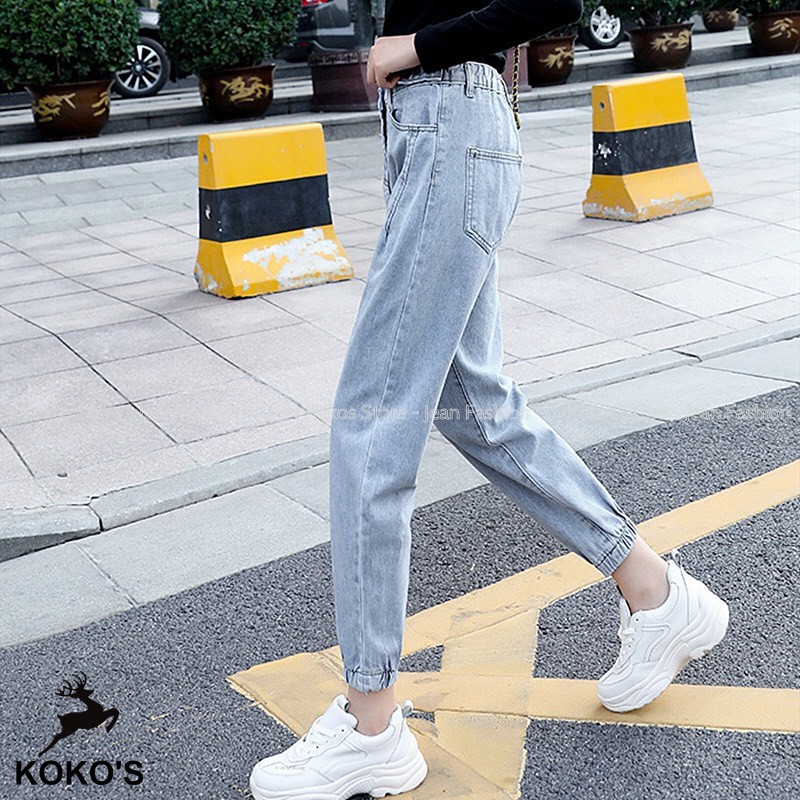 Quần Jeans nữ baggy, lưng cao, đẹp, không rách, phong cách Hàn Quốc, dáng cơ bản, mặc gọn gàng, trẻ trung , phong cách
