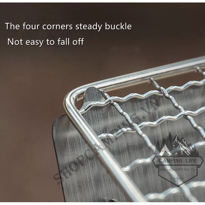 Bếp nướng BBQ, bếp nướng than hoa gấp gọn dã ngoại mini cho 2-3 người - Camping VietNam