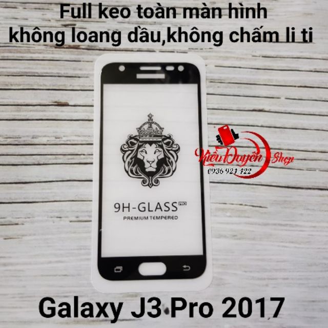 Kính cường lực 5D full keo màn hình galaxy j3 pro -2017