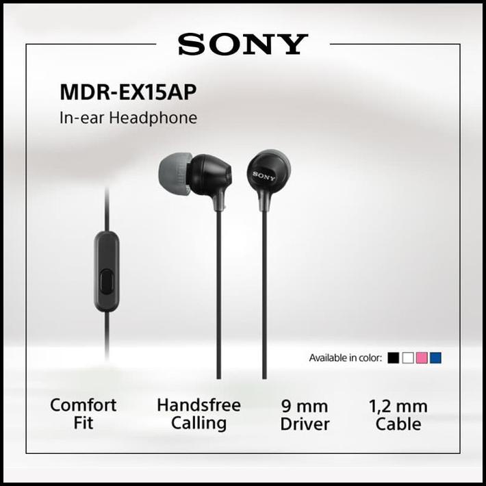 Tai Nghe Nhét Tai Sony Mdr-Ex15P Có Micro / Ex15Ap / Ex-15Ap