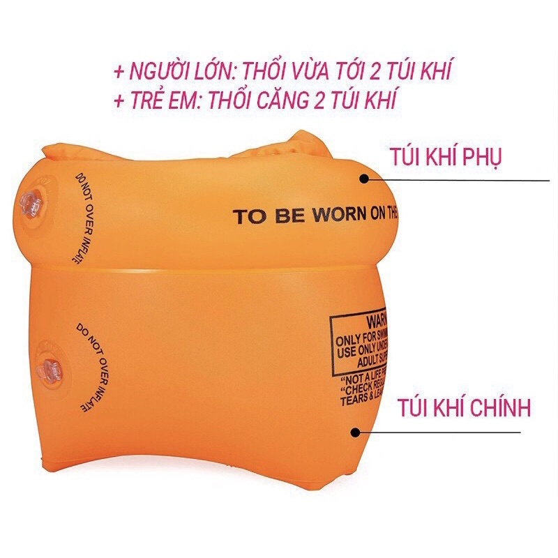 Phao tay cho bé nhiều màu sắc dễ sử dụng giúp bé an toàn tự tin khi dưới nước