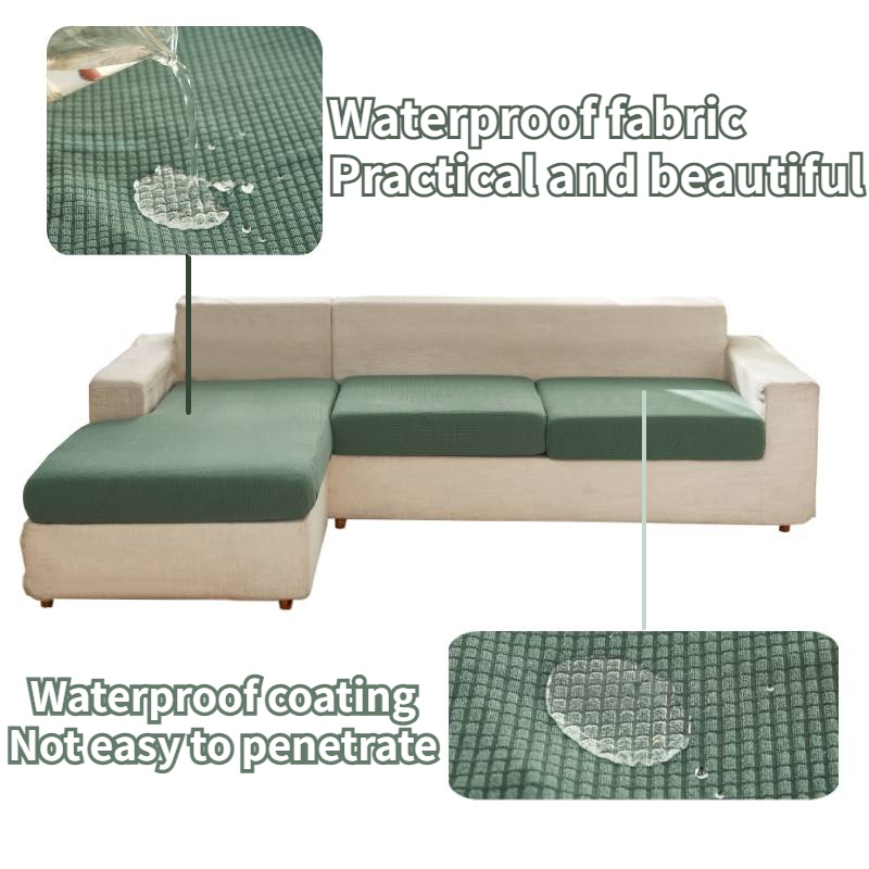 vỏ bọc đệm Vỏ Bọc Ghế Sofa Chữ L Màu Trơn Bằng Lông Cừu Co Giãn Chống Thấm Nước Trang Trí Phòng Khách vỏ bọc đệm sofa