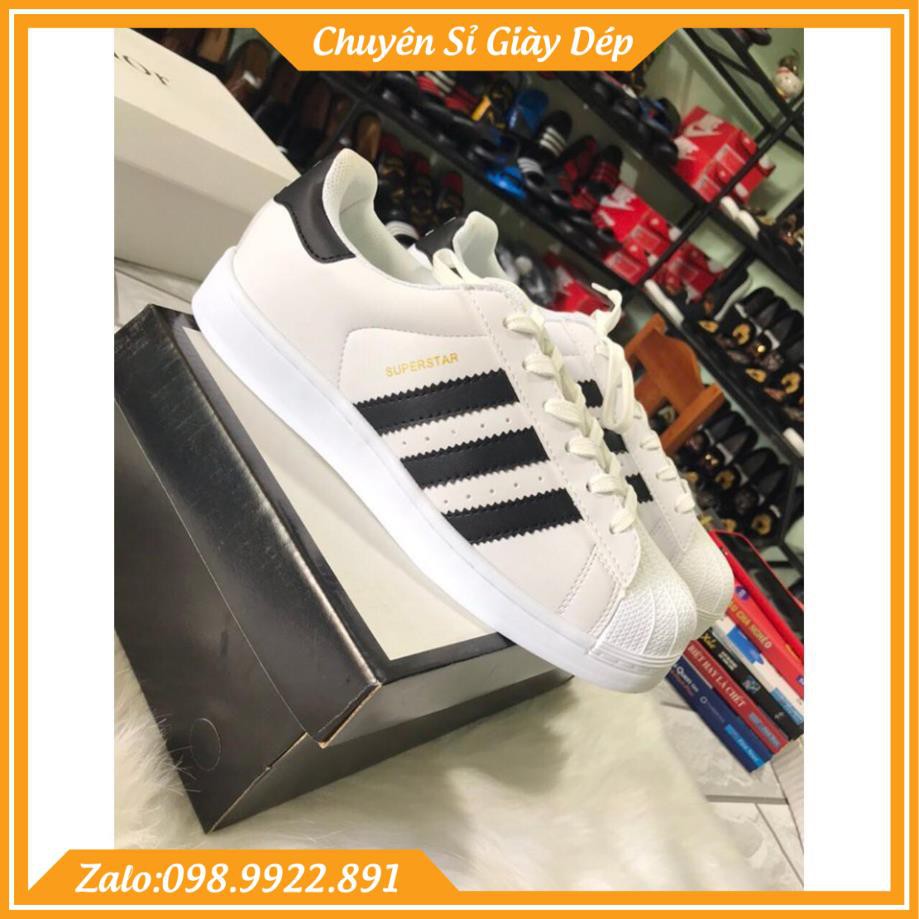 [Video ảnh thật] Giày adidas mũi trơn trắng 3 sọc FULL BOX | BigBuy360 - bigbuy360.vn