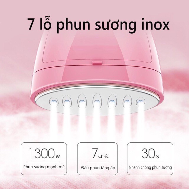 Bàn ủi hơi nước cầm tay gấp gọn công suất 1300W, chống nhỏ giọt và rò rỉ tiện lợi 001