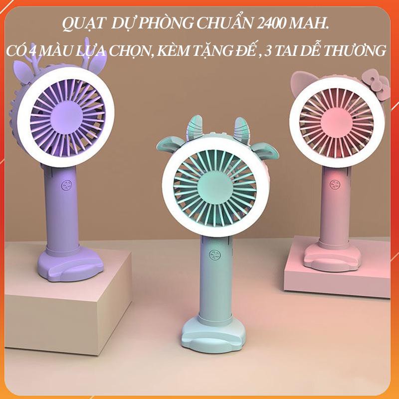 [TẶNG 2 PIN DỰ PHÒNG] Quạt cầm tay mini - quạt để bàn PHÁT SÁNG CHÍNH HÃNG iMeBoBo | BigBuy360 - bigbuy360.vn