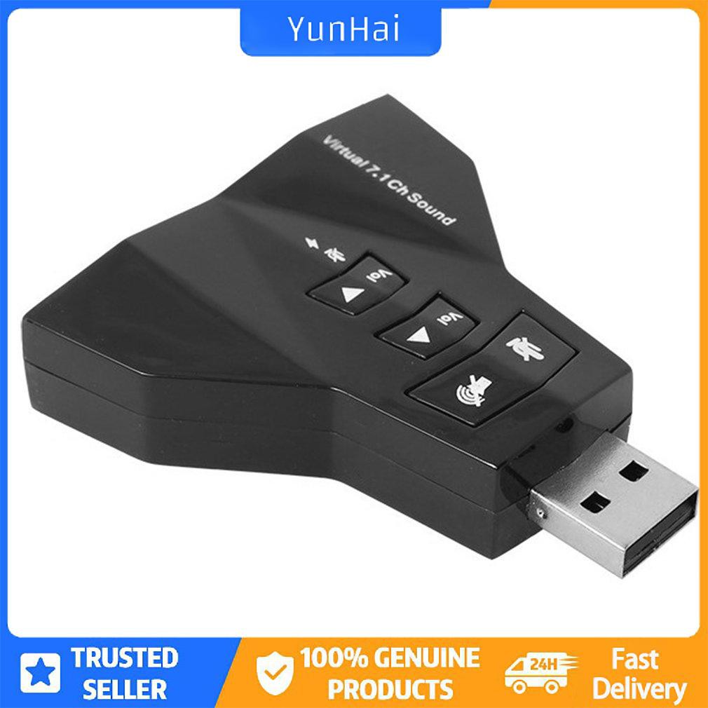 Bộ chuyển đổi card âm thanh âm thanh ảo 7.1 Mic 3.5mm Bộ điều hợp loa USB Mic | BigBuy360 - bigbuy360.vn