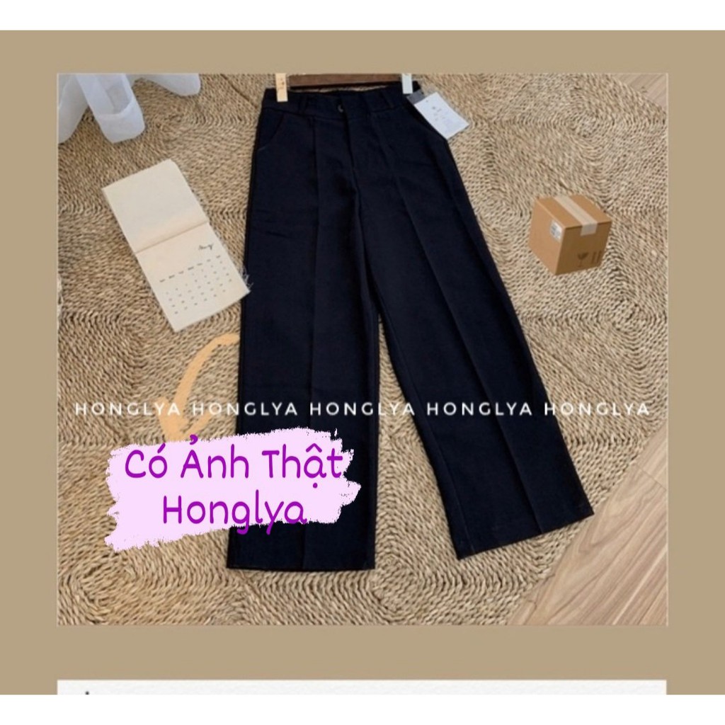 [Ảnh thật] Quần cullotes ống rộng phong cách ulzzang dài 94cm hot hit