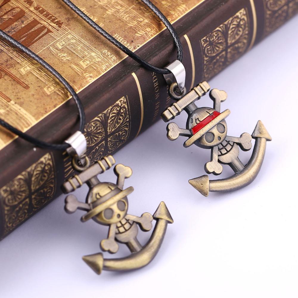 Anemone Vòng cổ Mặt Hình La Bàn Luffy Ace Hat Rudder Logo Anime Thời Trang Thanh Lịch Làm Quà Tặng Cho