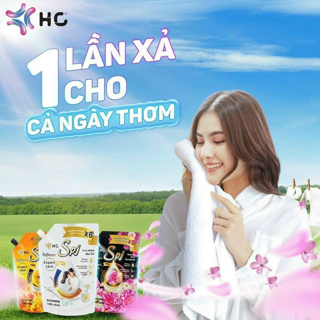 (Hàng Công ty)Túi Nước xả quần áo siêu thơm SPJ-HC for 1300ml Thái Lan