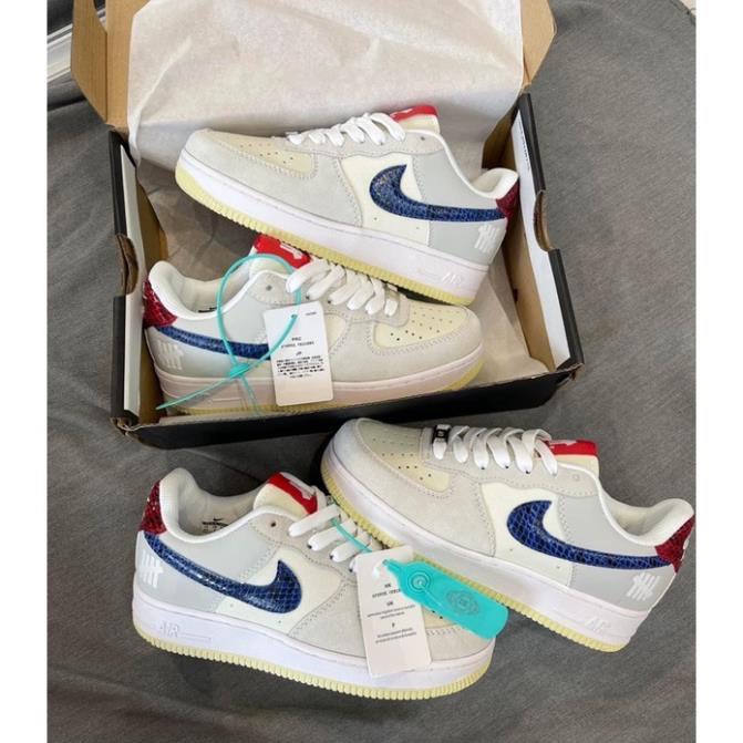 👌👌Giày AF1 vệt xanh xám sp low da lộn full size box bill