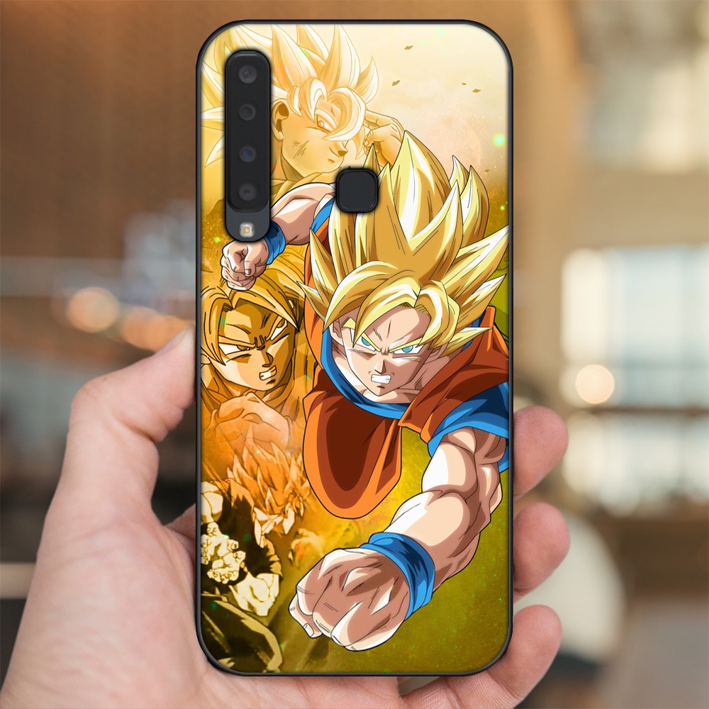 Ốp lưng Samsung A9 2018 viền đen in hình Goku Dragon Ball